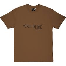 • keep it succinct and original; Friedrich Nietzsche Gott Ist Tot T Shirt Redmolotov