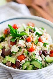 Greek Style Pearl Couscous Salad Recipe Pearl Couscous Salad Couscous Salad Greek Couscous Salad