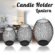 Home interior metal candle holders. Black Metal Iron Candle Holder Cage Lantern 3 Sizes Modern Home Decoration Wed Buy At A Low Prices On Joom E Commerce Platform