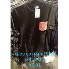 Harga kaos polo berkerah lengan panjang pakai lis pria dan wanita kaos kerah. H M Man New Kaos Lengan Pendek Pria Motif Kantong Depan Shopee Indonesia