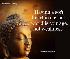 Having A Soft Heart In A Cruel World Is Courage Not Weakness Yogaquotes Buddha Quotes Inspirational Best Buddha Quotes Buddha Quote
