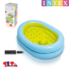 This video will describe that how to inflate baby pool without any electric or battery air pump at home. Buy Intex Baby Bath Tub Set It 48421np Including Mini Air Pump Online Eromman