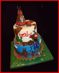 Attractive 1st Birthday Cake For 1 Year Old Boy Cowboy Indian Cake For Brady Indian Cake 1st Birthday Cakes Cowboy Cakes