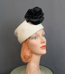 vintage 1960s Mr. John Satin Beret Panel Hat 60s MOD …
