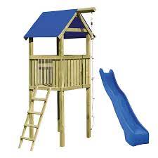 Gartenpirat premium spielturm s mit schaukel und sandkasten. Spielturm Alto Mit Rutsche Kletterseil Ca 118 X 118 X 350 Cm Holz Kdi Spielturm Aus Holz Fur Den Garten Kaufen