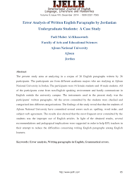 Nah, that's all for this page tentang contoh kalimat simple past tense positif, negatif, dan introgatif terlengkap. Pdf Error Analysis Of Written English Paragraphs By Jordanian Undergraduate Students A Case Study