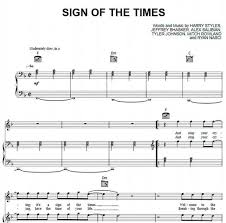 Sheet music is a highly efficient way of notating all the elements of a music composition on a sheet of paper (or computer or tablet screen) so that you or someone else can play the song written. Download Sign Of The Times Piano Sheet Music Harry Styles