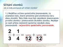 Psaní odpovědí, výběr z možností, pexeso, závody na čas. Zlomky Scitani Zlomku Ppt Stahnout