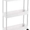 It's a portable small space solution, perfect for storing laundry accessories and cleaning products. 3