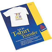 Avery Heat Transfer Paper For Light Fabrics 8 5 X 11 Inkjet 18 Transfers Pack 8938 Staples T Shirt Transfers Transfer Paper Create Your Own Shirt