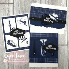 Other details on the masculine card. 5 Simple Masculine Card Designs Stampin Up Well Dressed Lynn Dunn