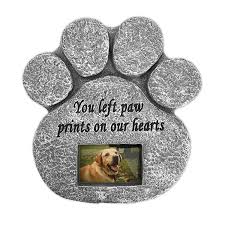 You Left Paw Prints On Our Hearts Paw Print Cat Memorial Stone With Photo Frame Loss Of Cat Gift Dog Or Cat Pet Memorial Stones Pet Sympathy Gifts Pet Gift