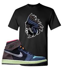 The air jordan 1 bio hack pushes the model to a whole new territory when it comes to color palettes. Air Jordan 1 Retro High Og Bio Hack T Shirt Black Indian Chief Cap Swag