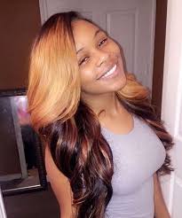 Black And Brown Ombre Sew In Brown Black Sew In Mayvenn Hair Peruvian Straight Hair Hair Color For Brown Skin