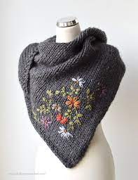 Knitting kits make great gifts for anybody who loves crafts. Frida Shawl And My Embroidery On Knit Adventure Knitting Knitting Inspiration Crochet Shawl