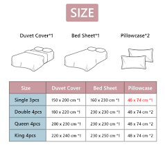 King size bed sheet dimensions in cms. Nordic 4pcs Bedding Sets Queen Size Plant Leaf Floral Plaid Stripe Duvet Cover Pillowcase Double King Set Quilt Cover Bed Sheet Duvet Cover Aliexpress