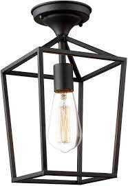 Rated 4.5 out of 5 stars. Emliviar Semi Flush Mount Ceiling Light 1 Light 13 Inch Height Ceiling Light Fixture In Black Finish 20065b1 F1 Bk Amazon Com