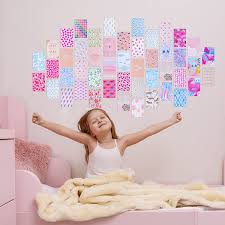 Complete the look with a contrasting notice board, colourful lamp and plenty of stationery supplies. Buy 50 Pieces Preppy Aesthetic Picture Wall Collage Kit Danish Pastel Room Decor Retro Style Picture Collections Collage Dorm Decorations For Teen Adult Room Bedroom Preppy Pattern Online In Indonesia B09f64pvcb