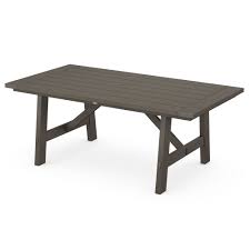 How to build an outdoor dining table for under $100. Polywood Rustic Farmhouse 39 X 75 Dining Table In Vintage Finish Pl83 T3l2v Polywood Official Store