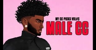 I have an absurd amount of custom content but i'm noticing that i don't have a lot of textured hair for black sims. Sims 4 Cc Black Male Captions Graphic