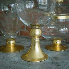 Clear glass apothecary jars decorative window trim. Set Of 3 11 16 18 Tall Glass Apothecary Jars Containers Gold Trim Leilaniwholesale