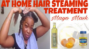 Restores ph level of hair follicles: Diy How To Steam Your Hair My At Home Treatment Mayo Mask Deep Condition Youtube