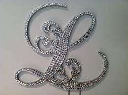 The modern form of l comes from . Monogram Letter L 6crystal Monogram Cake Topper Letter L By Barbiehilldesigns Stylish Alphabets Monogram Cake Toppers Monogram