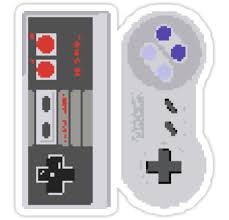 Nes Snes Pixel Art Sprite Stickers Retro Nintendo Controller Stickers Pixel Art Nintendo Controller Sprite