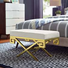 Enjoy free shipping on most stuff, even big stuff. Rove Velvet Bench In Gold Ivory
