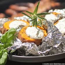 Patates Douces A La Braise Cuites Au Barbecue Recette Recette Patate Douce Recettes De Cuisine Recette Patate