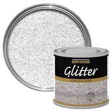 They come in powders that can be mixed into nearly every for the best result, use glitter that will contrast well with the current color on the walls. Rust Oleum Silver Glitter Effect Gloss Multi Surface Special Effect Paint 125ml Diy At B Q