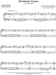 Free sheet music for piano, violin, guitar, bass, saxophone, woodwind sheet music free. Jennifer Eklund Christmas Canon Late Intermediate Sheet Music Piano Solo In D Major Download Print Sku Mn0191939