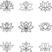 Set Of Lotus Flower Icons Spa Sign Yoga Design Flower Icons Lotus Flower Tattoo Lotus Tattoo Design
