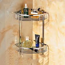 Shower Shelf Corner 2 Tier Stainless Steel Bathroom Shower Shelf Triangle Corner Shelves A Bathroom Furniture Storage Shower Cabinets Bathroom Shelves