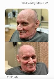 Steve (Canada) got a spa day last week, thanks to my sweetie sweet niece,  Sharon Strickland.