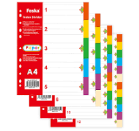 A4 A5 B5 Disc Binding Index Pages Colors PP Disc Bind Divider