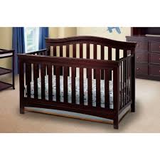 Delta Children Bennington Bell 4 In 1 Convertible Crib Dark Chocolate Cribs Crib With Changing Table Baby Cribs