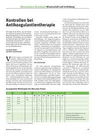 Maybe you would like to learn more about one of these? Kontrollen Bei Antikoagulantientherapie A Rztekammer Nordrhein