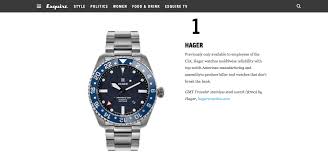 Get your wishlists ready, we have got you covered. Hager Named One Of 6 American Watch Brands Every Man Must Know With The Ticking Of Time