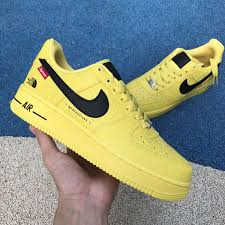 Black And Yellow Air Force Ones Supreme The North Face Nike Air Force 1 Sup Af1 Low Yellow Black Ar3066 400 In Hand Lateral Image Anpkick Com Nike Shoes Outlet Nike Sneakers
