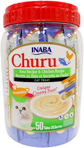 For this recipe, you'll need remove treats from the oven, and allow to cool before feeding to your beloved cat. Inaba Churu Lickable Creamy Puree Cat Treats Tuna Recipe And Chicken Recipe Canister Of 50 Tubes Buy Online In Guatemala At Guatemala Desertcart Com Productid 174379018