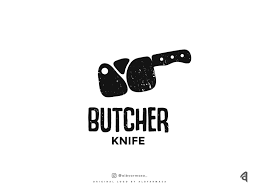 Butcher Knife Logo Concept Logo Concept Knife Logo Logo Design Kitchen