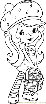 I must admit that i myself am not such a big fan of strawberry shortcake. Strawberry Shortcake With Strawberries Coloring Page For Kids Free Strawberry Shortcake Printable Coloring Pages Online For Kids Coloringpages101 Com Coloring Pages For Kids