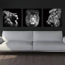 Black And White Lion Canvas Print 3pcs Lot Animal Lion Art Black And White Landscape Art Decoration Canvas Decoration For Living Room Home Wall Art Housewarming Gift In 2020 Lion Wall Art Lion Canvas Painting Lion Canvas