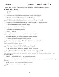 The results for periodic trends worksheet answers key. Chemistry Periodic Table Worksheet Ii Comcast Net