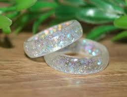 Wedding Bands Ring For Women Bridesmaid Gift Resin Rings Engagement For Men Imitat In 2020 Wedding Rings For Women Birthstone Jewelry Mothers White Opal Ring