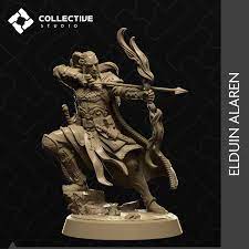 D&D High Elf Ranger RPG Model Elduin Alaren by - Etsy