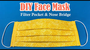 Diy face mask face masks how to stay healthy tatting sewing fabric how to make. Diy Fabric Face Mask With Filter Pocket Nose Bridge
