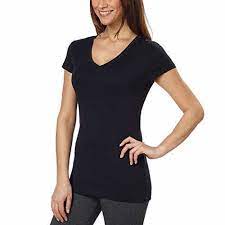 Ladies Premium Pima Cotton V Neck T Shirts Women V Neck Black Tee