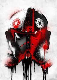 Tie Fighter Pilot Graffitti Helmet ' Poster by Star Wars | Displate